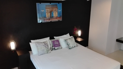 La grande chambre ' Arc de triomphe ' villa PARIS avec 1 king size